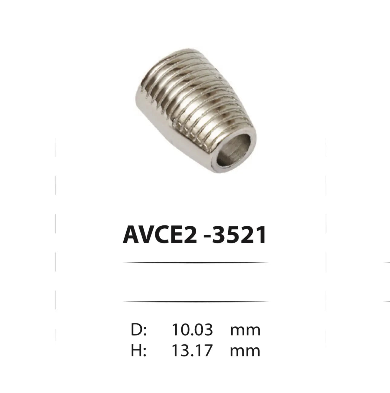 Метални накрайници за шнурове - AVCE2-3521 ( 100 бр ) Аксесоари