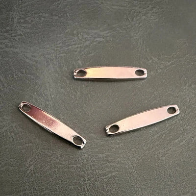 Metal tags E-2297 Nickel 2 x 0.4 cm – Delicate design for laser branding