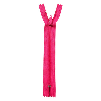 Pink No. 3 spiral zippers TAT TF516 – 16 and 18 cm non-separable