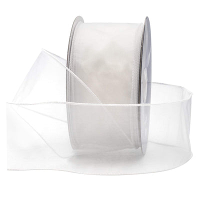 Organza ribbon white OR0001
