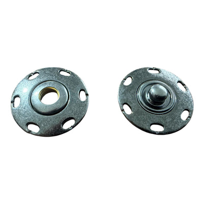 Luxury sew-on snap fasteners 4115040 – 18 mm and 23 mm Gun Metal