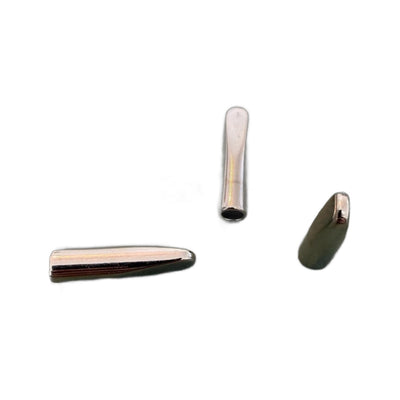 Końcówka metalowa E-2073 Nikiel 2.5 cm – delikatny model designerski z 1 otworem