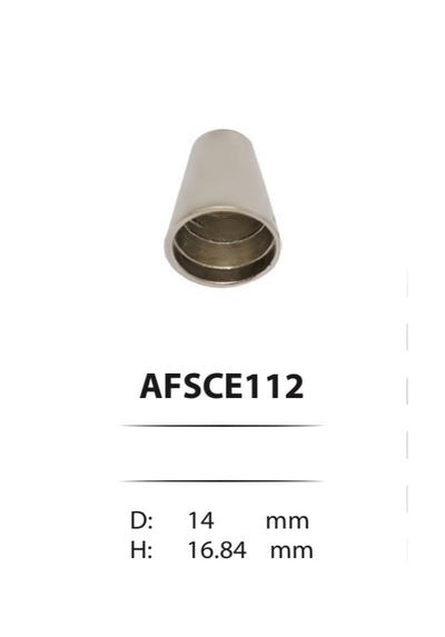 Metalni završeci za uzice i elastike 112 – duljina 17 mm, širina 14 mm