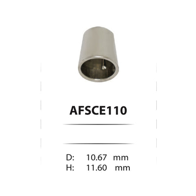 Puntali in metallo per cordoncini ed elastici 110 – lunghezza 11 mm, larghezza 10 mm