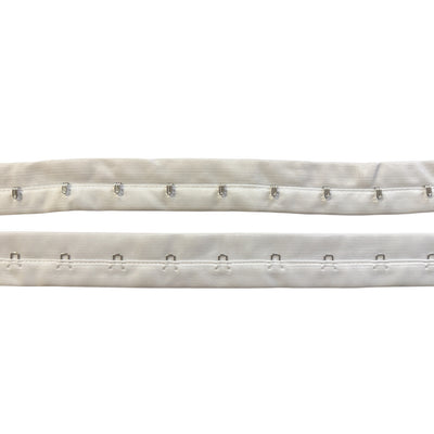 Snap tape – white, 2.5 cm wide, 2 cm spacing