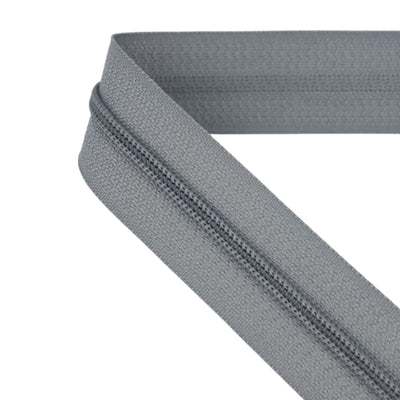 Spiral zippers gray non-separable A015