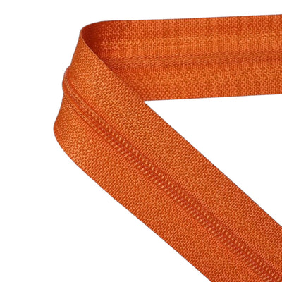 Spiral zippers – orange, non-separable A021