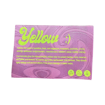 Woven labels 8 cm x 5 cm – with custom logo printing