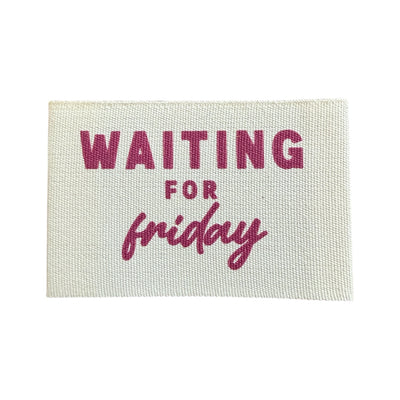 Woven label 6.5 cm x 4 cm - brand print