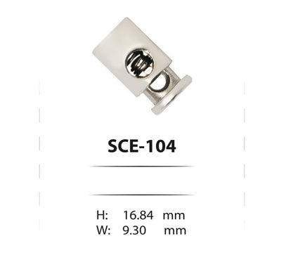 Metal cord locks for cords and elastics 104 – one hole (5 mm), short