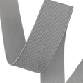 Flat woven elastic band, grey, PEL 0003, on a 25 m roll