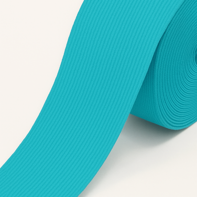 Turquoise knitted elastic band PEL 1016, 25 m roll