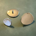 Metal buttons E-2075 Nickel – Oval shank buttons, Luxury design