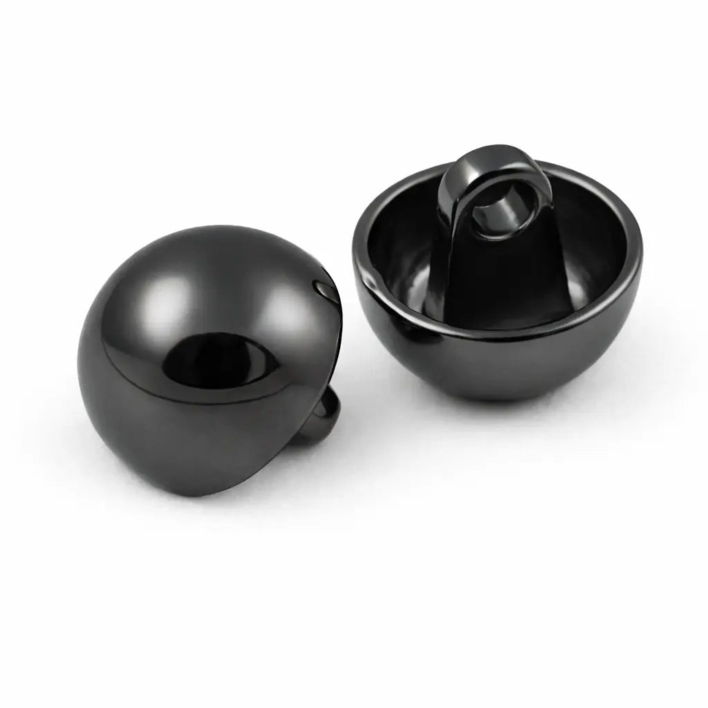 Black metal shirt buttons - PB1003