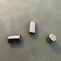 Metal tip E-2049 Gun Metal 1 cm – Designer delicate model with 1 hole