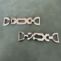 Metal buckle E-2173 Nickel – Unique shape for clothing, swimwear, and footwear – 1 cm