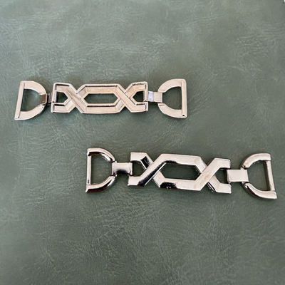 Metal buckle E-2173 Nickel – Unique shape for clothing, swimwear, and footwear – 1 cm