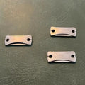 Metal labels E-2296 Nickel 1.5 x 0.5 cm – Delicate design for laser branding