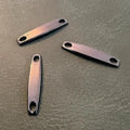Metal labels E-2297 Gun Metal 2 x 0.4 cm – Delicate design for laser branding
