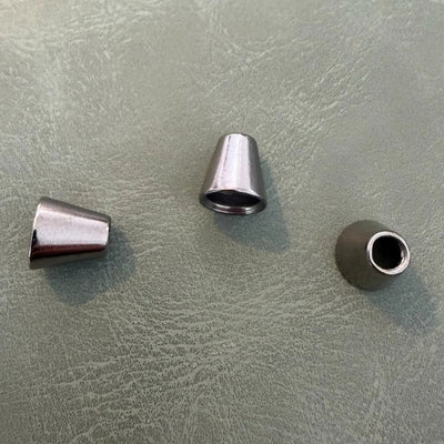 Метален накрайник Е-92 Gun Metal 1 см – Дизайн „круша“, нежен модел с 1 отвор