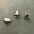 Metal tip E-92 Nickel 1 cm – "Pear" design, delicate model with 1 hole