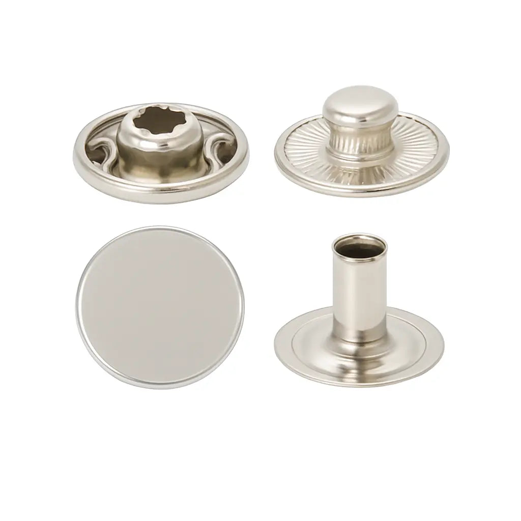 Silver snap fasteners SB 0001 - Flat