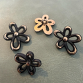 ME-9016 gold flower shank metal  buttons