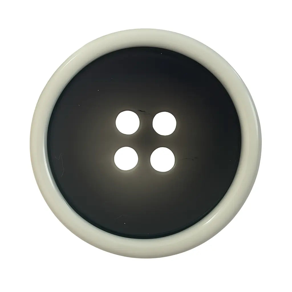 Black buttons with white rim for suits PB0126