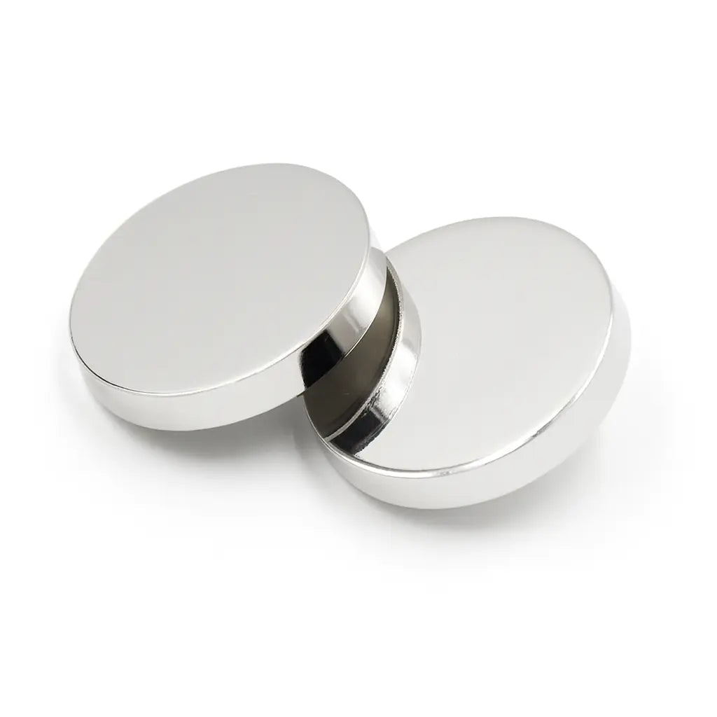 Silver metal buttons PB1001 - Flat