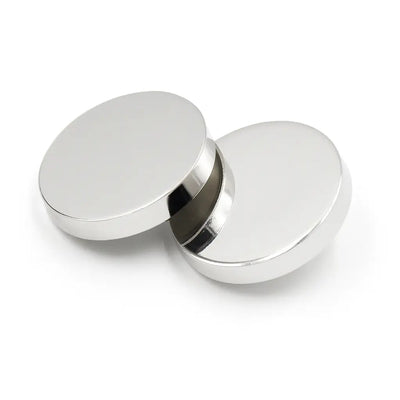 Silver metal buttons PB1001 - Flat