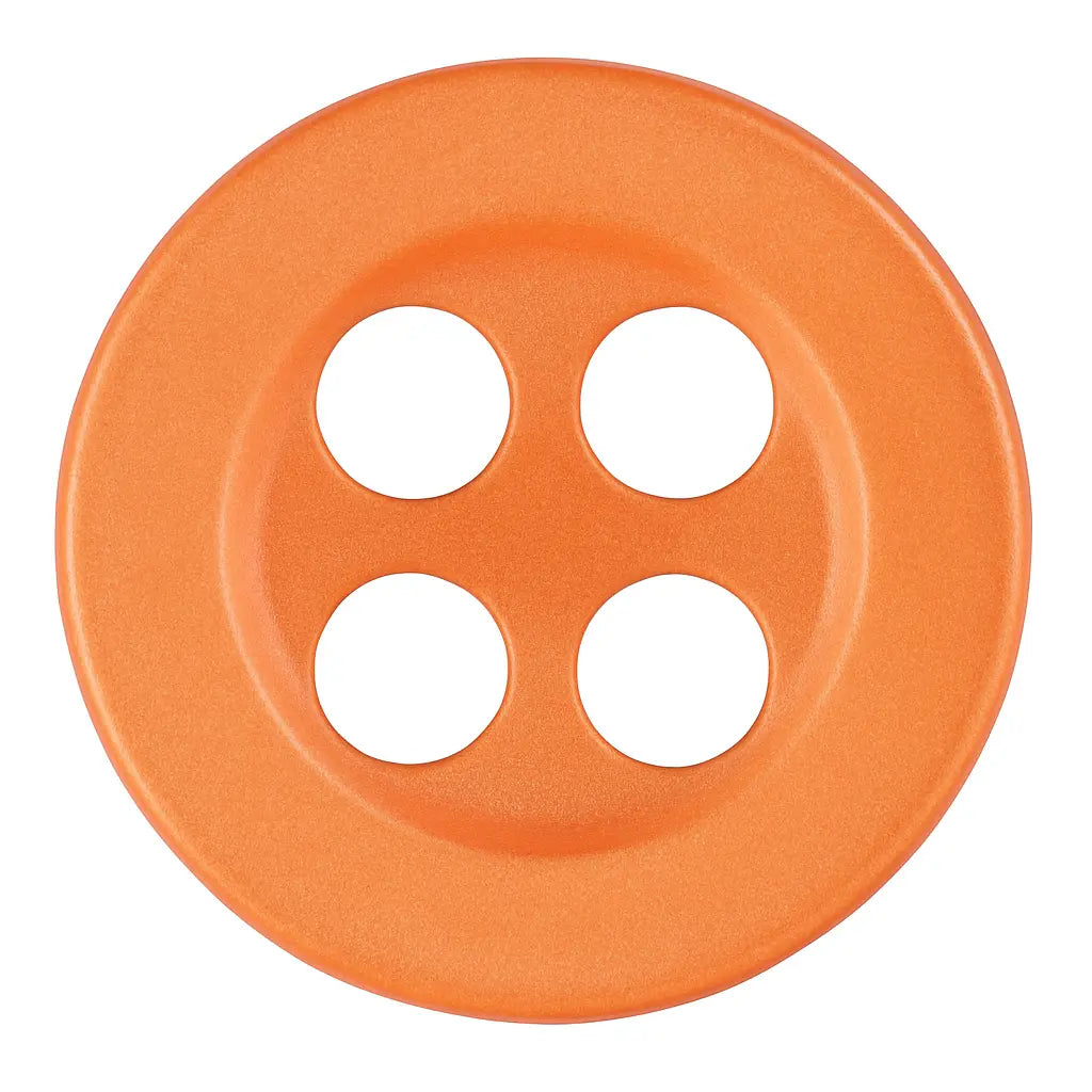 Orange mother-of-pearl polyester shirt buttons PB 1025