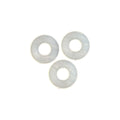 Plastic washers for snap fasteners