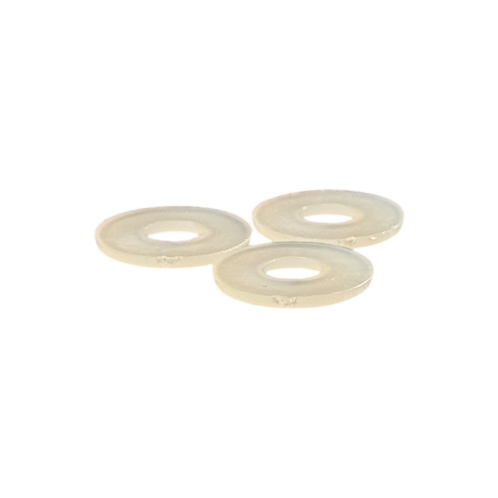 Plastic washers for snap fasteners