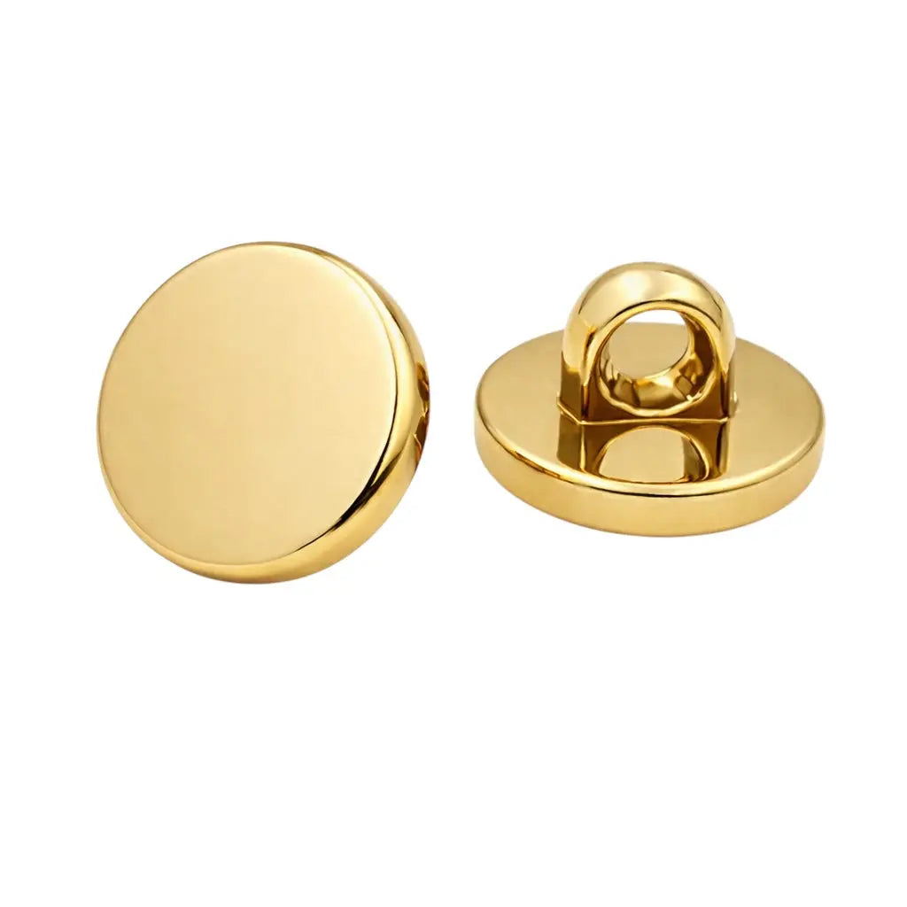 Gold metal shirt buttons - PB1004 - Flat