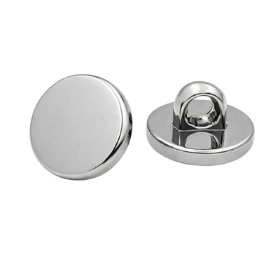 Silver metal shirt buttons - PB1004 - Flat