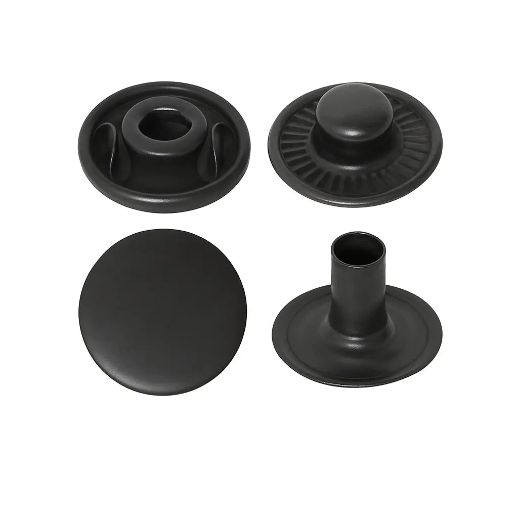 Black snap buttons SB 0001 - Dome