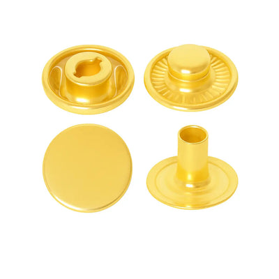 Gold-colored snap buttons SB 0001 - Domed