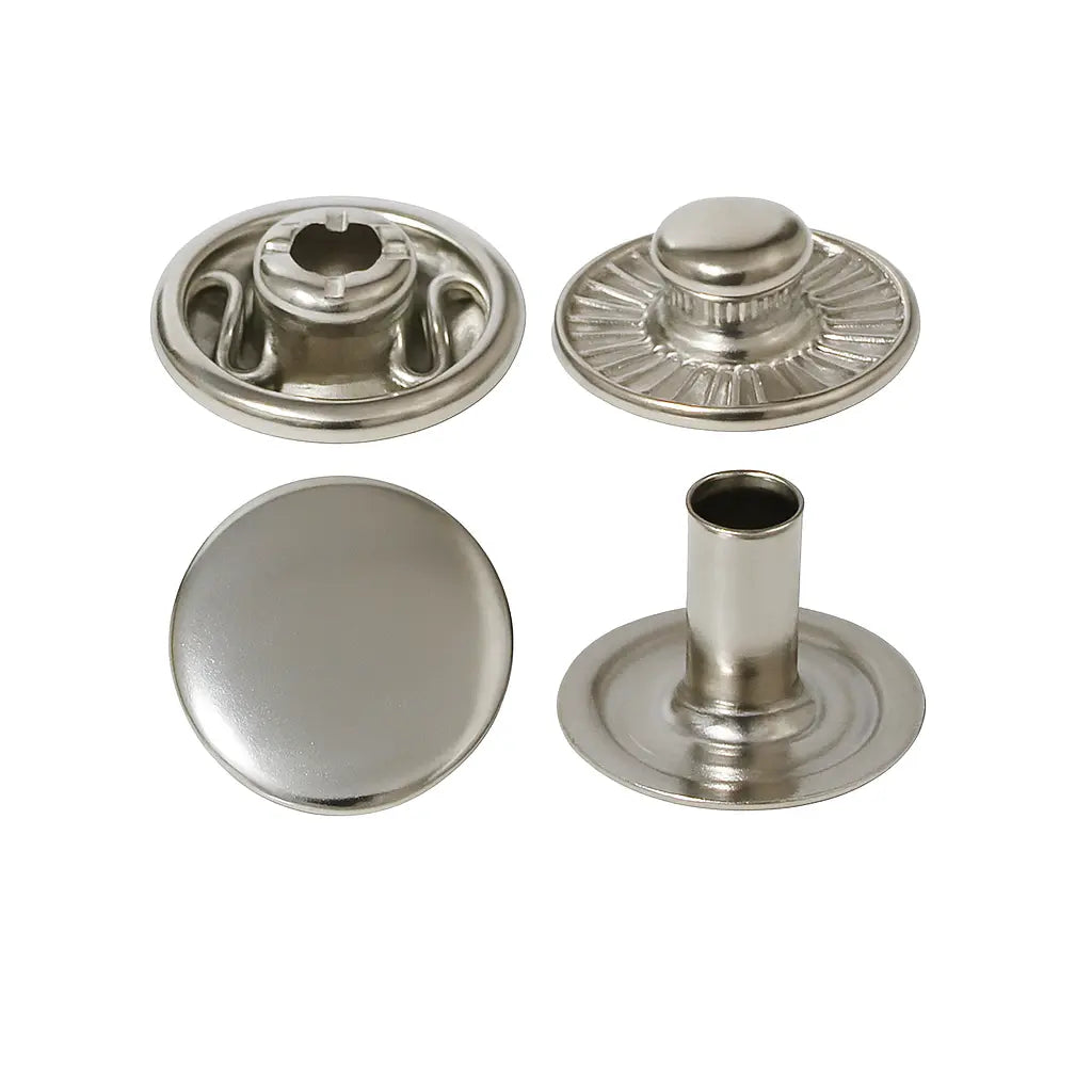 Silver snap buttons SB 0001 - Dome