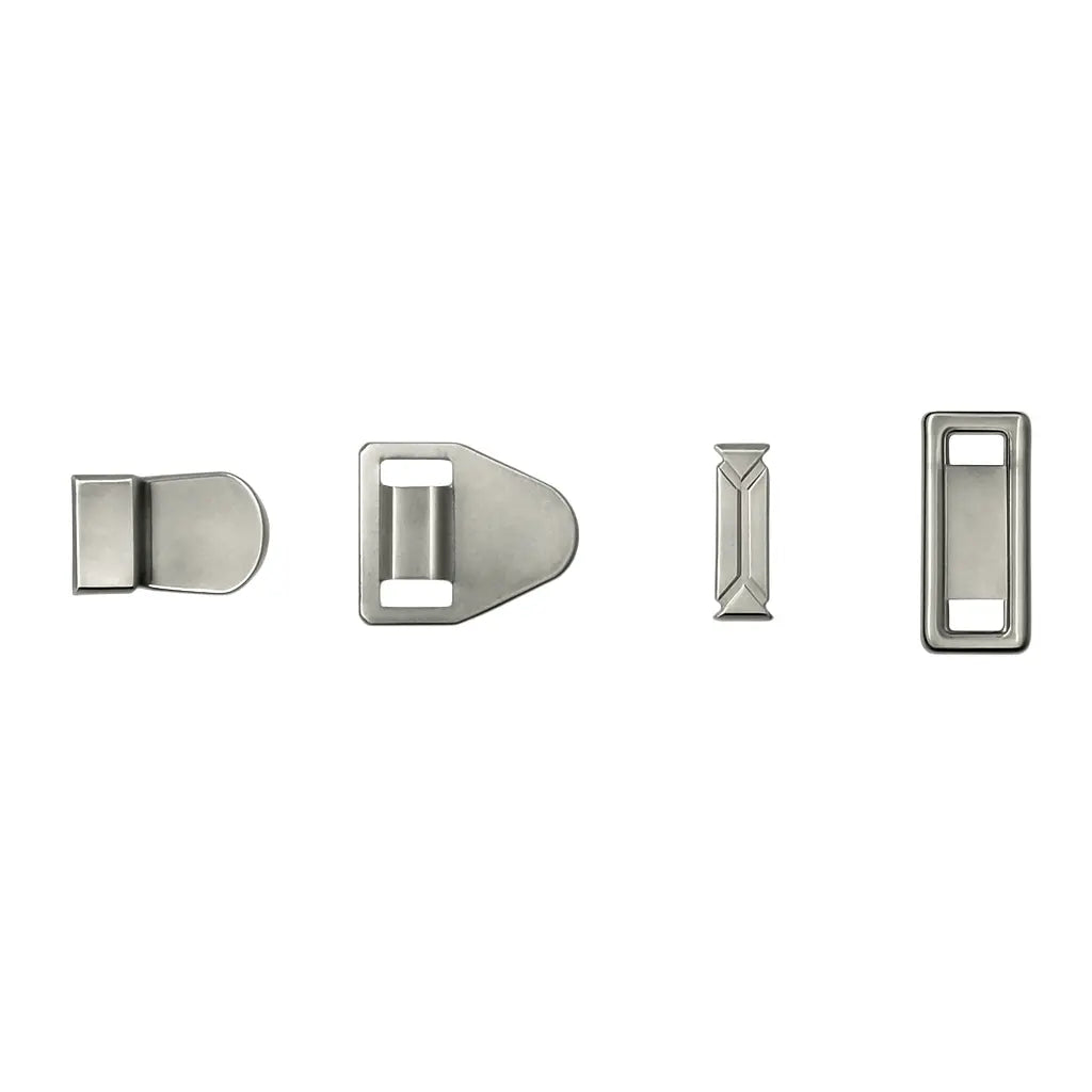 Silver trouser hooks for men's pants AG 010 Nickel – metal fasteners