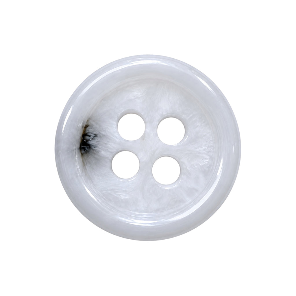 White urea shirt buttons PUB 2638 Col 0001 – 9, 10 and 11 mm