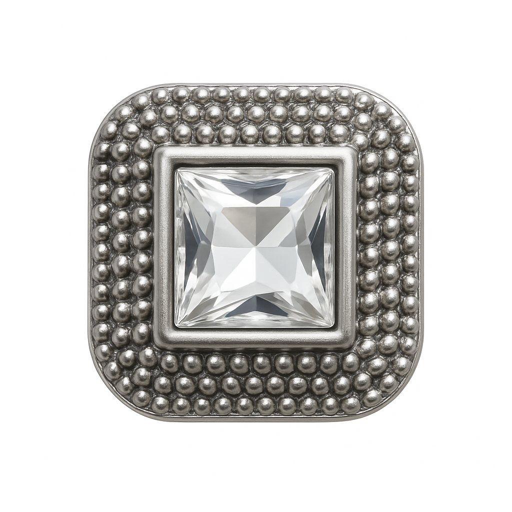 Метални копчета Swarovski сребърни ME2254