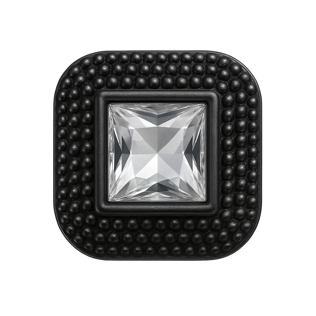 Метални копчета Swarovski черни ME2254