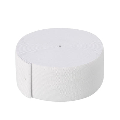 Wide white knitted elastic band