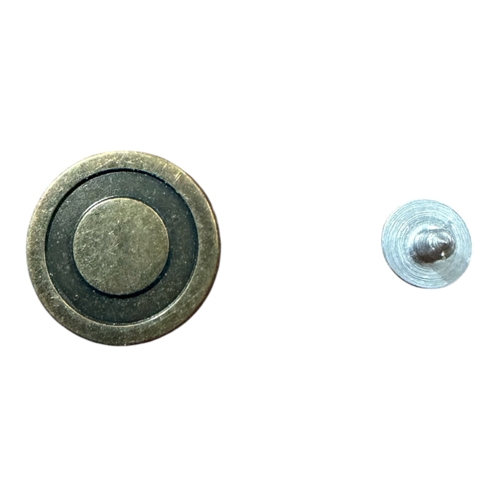 JEANS 2 buttons – 17 mm antique brass