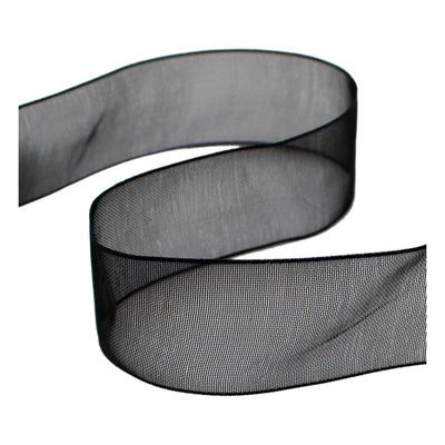Black organza ribbon OR0009