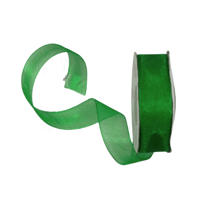Green organza ribbon OR0005