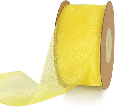 Organza ribbon yellow OR0003