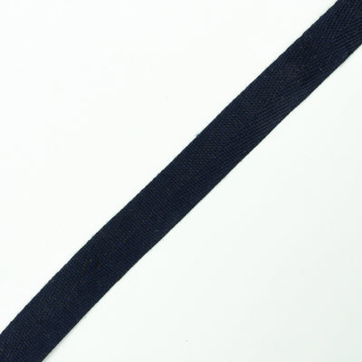Cotton herringbone tape dark blue HR0013