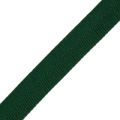 Cotton herringbone tape dark green HR0010