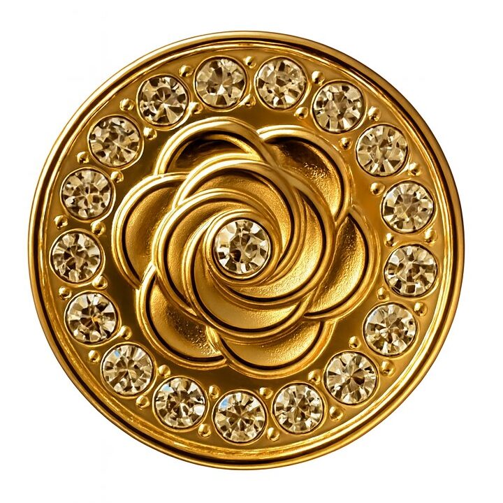 Luxury metal buttons with crystals ME9007